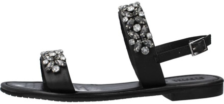 Geox Comfortabele platte sandalen voor vrouwen Geox , Black , Dames - 37 Eu,39 EU
