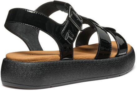Geox D CAMALEI Synthetische Polyurethaan Dames Zwarte Sandalen - EU 36 / UK 3