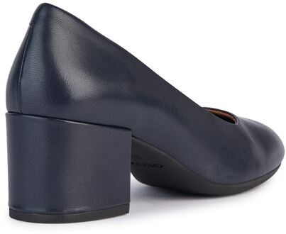 Geox D ELEANA A Leren Rund Volnerf Vrouwenhakken Navy