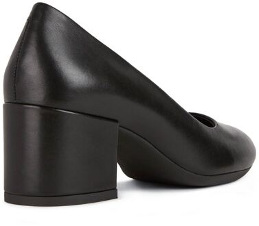 Geox D ELEANA A Rundsleder Volnerf Vrouwenhakken Zwart - EU 38 / UK 5