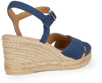 Geox D Gelsa Laag Leren Vrouwen Navy Sandalen - EU 38 / UK 5