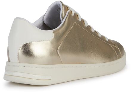 Geox D Jaysen B Leather Vrouwentrainers Lichtgoud/Optisch Wit