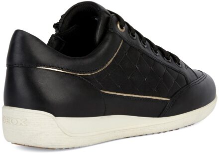 Geox D MYRIA Imitatieleer Dames Zwarte Sneakers - EU 40.5 / UK 7