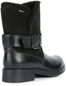 Geox D Rawelle B ABX A Runderleren Dames Zwarte Laarzen.