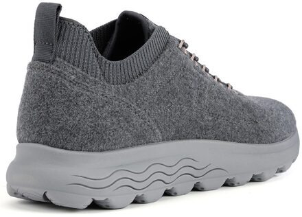 Geox D Spherica A Wollen Blend Dames Antraciet Sneakers - maat EU 39/ UK 6 Donkergrijs