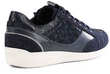 Geox Myria Suede Damessneakers In Marineblauw/Blauw - maat EU 38 / UK 5 Navy