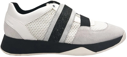 Geox Slip-On Sneakers met Metallic Details Geox , White , Dames - 38 Eu,36 Eu,40 Eu,37 Eu,39 EU