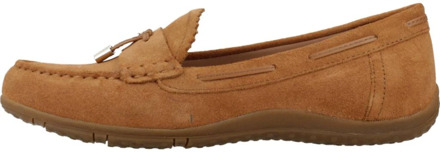 Geox Stijlvolle Comfortabele Loafers voor Vrouwen Geox , Brown , Dames - 38 EU