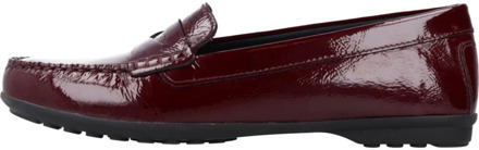 Geox Stijlvolle Comfortabele Loafers voor Vrouwen Geox , Red , Dames - 37 Eu,40 Eu,36 Eu,38 EU