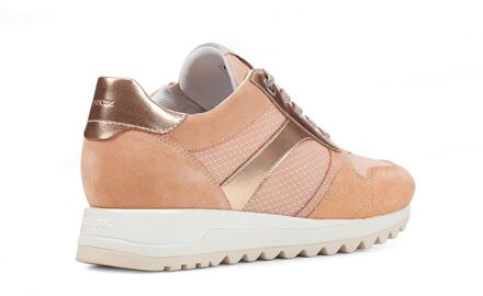 Geox Tabelya Leren Dames Perzikkleurige Sneakers - maat EU 38 / UK 5