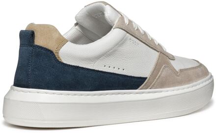 Geox U DEIVEN Leer/Suède Heren Sneakers Sand/Wit Beige - EU 40.5 / UK 7