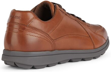 Geox U SPHERICA EC12 Leren Bovine Volnerf Heren Cognac Sneakers Bruin - EU 42 / UK 8