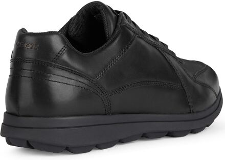 Geox U SPHERICA EC12 Leren Rundleer Heren Zwarte Sneakers - EU 42 / UK 8