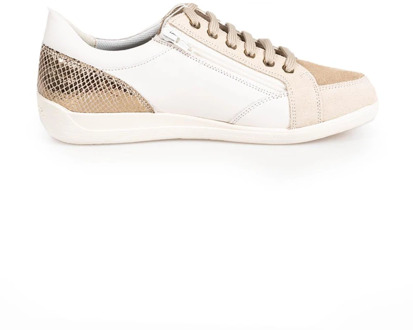 Geox Vetersneakers met rits Geox , White , Dames - 37 EU