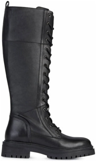 Geox Zwarte Iridea Enkellaarzen Geox , Black , Dames - 37 EU