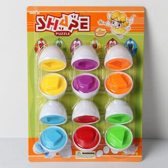 Gepaarde eieren Gashapon Clever egg Oefening de hersenen Baby speelgoed Emulatie puzzel speelgoed Coördinatie van hand en hersenen 6 Stks/set
