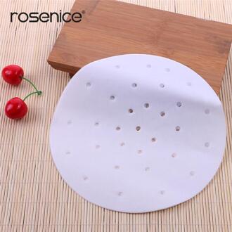 Geperforeerde Perkament Ronde Steamer Papier Liners Geschikt Voor Lucht Friteuse Koken Stomen Mand Groenten Dim Sum Rijst 23Cm 200stk