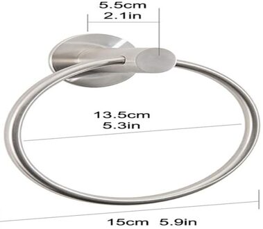 Geperforeerde Roestvrijstalen Ronde Muur Gemonteerde Handdoek Ring, Handig Handdoekenrek, Hanger, Opknoping Badkamer Opbergrek