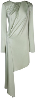 Geplooide jurk met uitlopende mouwen JW Anderson , Green , Dames - S,Xs