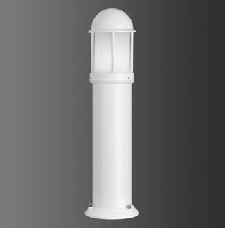 Gepoedercoate tuinpadverlichting Mason, wit opaal