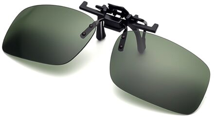 Gepolariseerde Clip Op Zonnebril Rijden Nachtzicht Lens Zon Bril Mannelijke Anti-Uv Voor Mannen Vrouwen groen