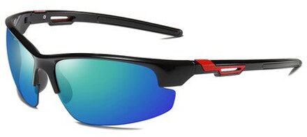 Gepolariseerde Europese En Amerikaanse Zonnebril Buiten Rijden Sport Gepolariseerde Bril Winddicht Gepolariseerde Zonnebril blauw-groen film