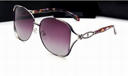 Gepolariseerde Goede Grote Maat Zonnebril Zonnebril Voor Dames Tac Lens Metalen Beugel Geen. 2621 paars