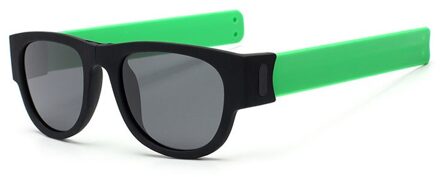 Gepolariseerde Slappable Armband Mannen Zonnebril Slap Vouwen Zonnebril Voor Vrouwen Polsbandje Outdoor Rijden Zonnebril groen