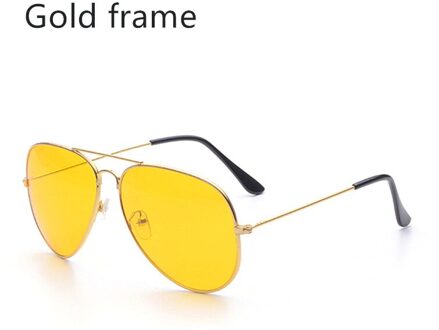 Gepolariseerde Zonnebril Drivers Nachtkijker Anti-Glare Driver Goggles Koper Legering Auto Rijden Bril Auto Accessoires goud kader