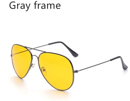 Gepolariseerde Zonnebril Drivers Nachtkijker Anti-Glare Driver Goggles Koper Legering Auto Rijden Bril Auto Accessoires grijs kader