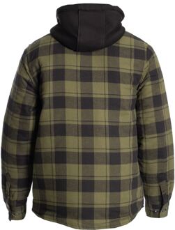 Gequilted Flanellen Shacket Heren Groene Overhemdjas