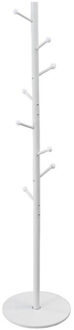 Ger Trendy Wit Metalen Kapstok Staand Met 8 Haken 40x40x173cm