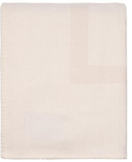 Gerecyclede deken met monogram Wit - One size