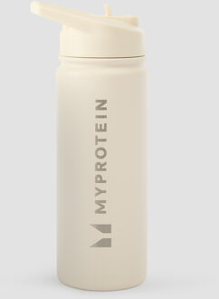 gerecyclede metalen fles met fliprietje 500 ml - Roomwit Crème