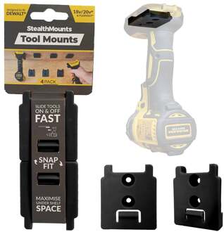 Gereedschaphouders voor Festool 18v | Layflat | 4 stuks - TM-FT18-BLK-LF-4