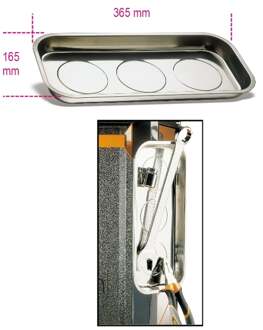 Gereedschapshouder 1767PMR magnetisch rechthoekig Zilver