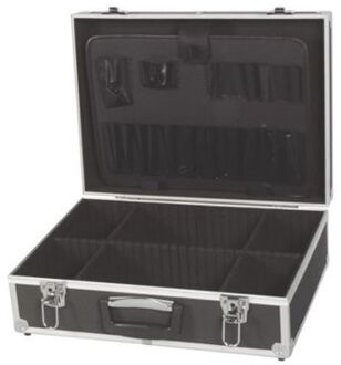 gereedschapskoffer 45,5 x 33 cm aluminium zwart/zilver