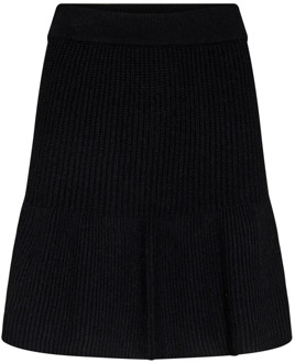 Geribbelde Crop Bell Rok Co'Couture , Black , Dames - M