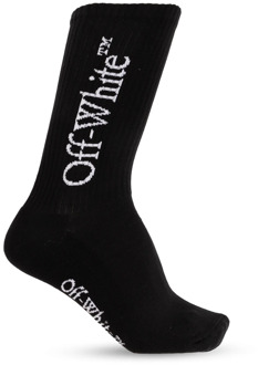 Geribbelde sokken Off White , Black , Heren - L,M