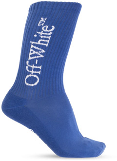 Geribbelde sokken Off White , Blue , Heren - L,M