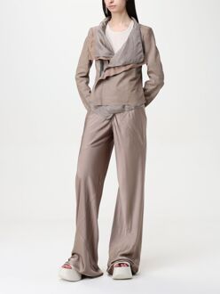 Geribbelde Tanktop met Gebogen Zoom Ivoor