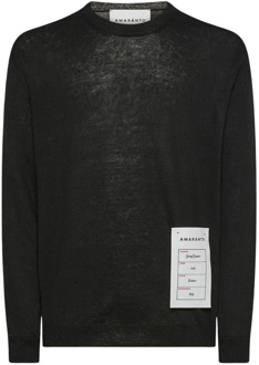 Geribbelde trui met lange mouwen en ronde hals Amaránto , Black , Heren - L,M,S
