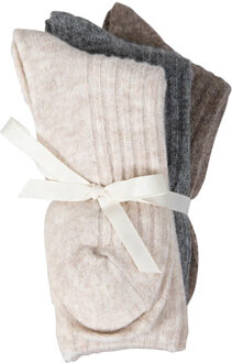 Geribde sokken Cosy  naturel - One Size,