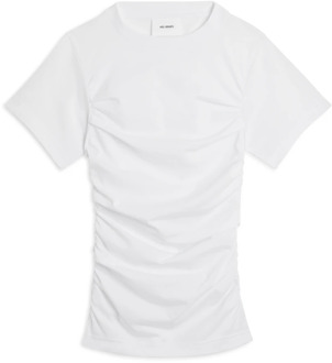 Gerimpelde Ria T-shirt Axel Arigato , White , Dames - Xl,L,M,S,Xs