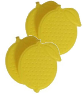 Gerimport 10x stuks grote ijsblokken - citroen - herbruikbaar - 9 cm - Gekoelde drankjes maken - IJsblokjes