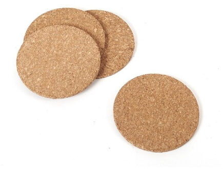 Gerimport 16x Ronde onderzetters van kurk 10 x 10 cm