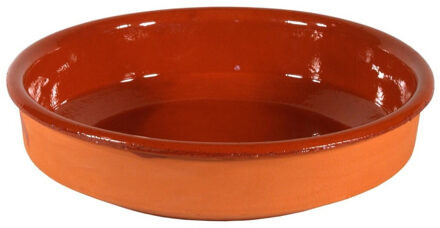 Gerimport 1x Terracotta tapas borden/schalen 35 cm - Snack en tapasschalen Bruin