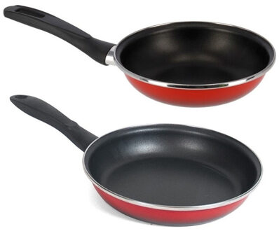 Gerimport 2x Formaten koekenpannen set Merida 20 en 24 cm diameter