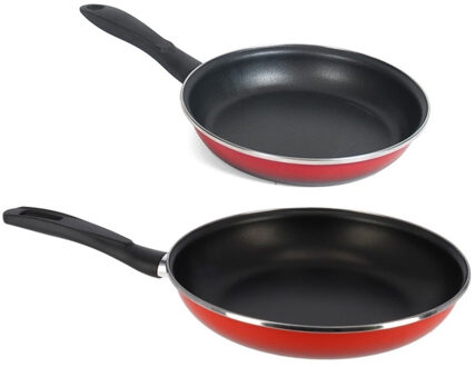 Gerimport 2x Formaten koekenpannen set Merida 24 en 30 cm diameter