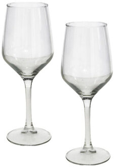 Gerimport 6x Stuks wijnglazen van glas 420 ml